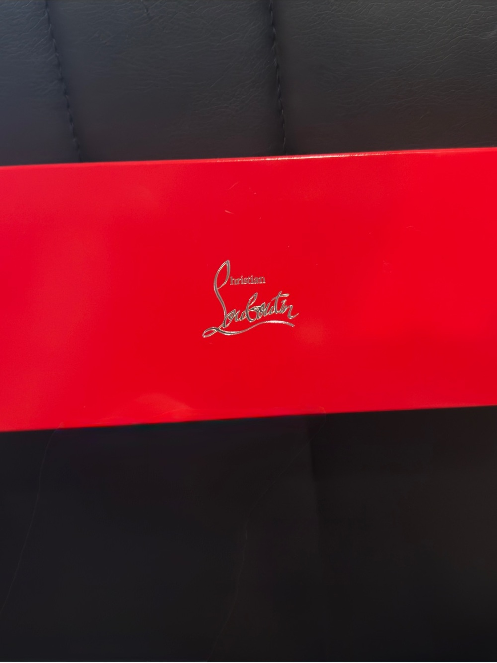 Christian Louboutin Red Lid with Black Base and Silver Logo - Picture 1 of 6